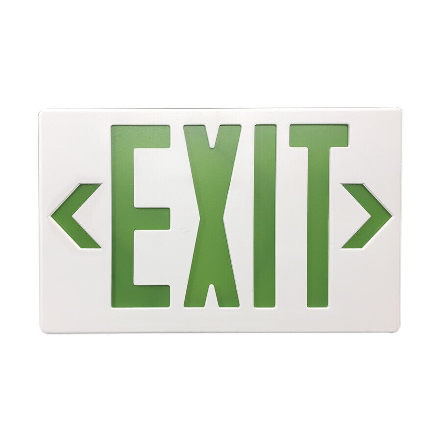 Exit Sign Green White Housing